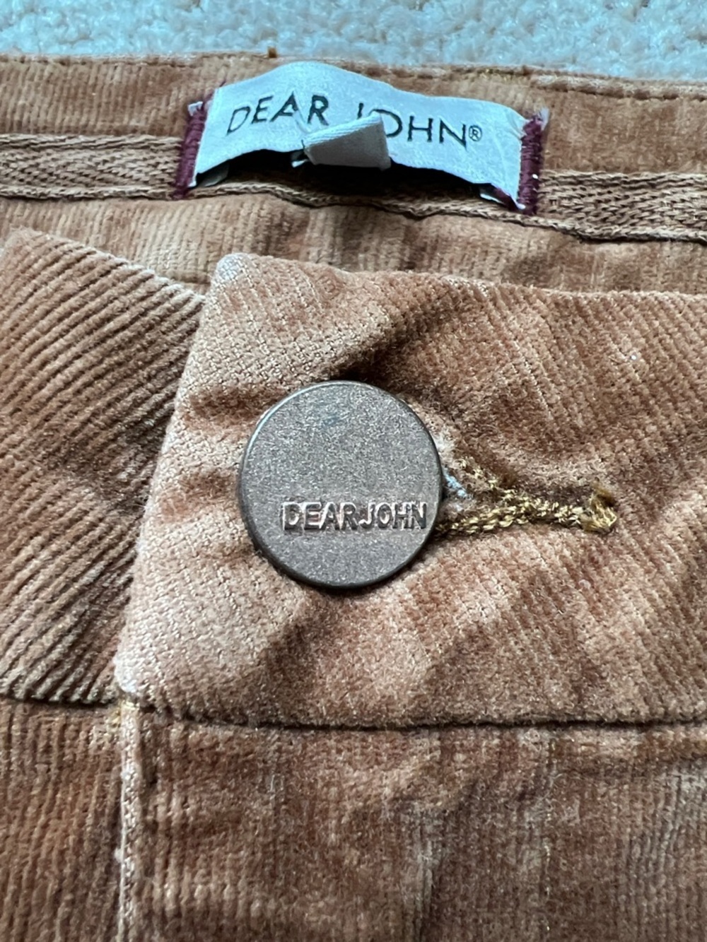 Dear John Corduroy Pants in Rust Brown - Picture 10 of 10